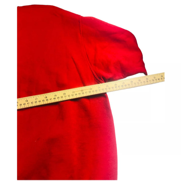 Jerzees Womens Christmas Snowman Christmas Holiday Pullover Sweater Red 2XL - Picture 4 of 5